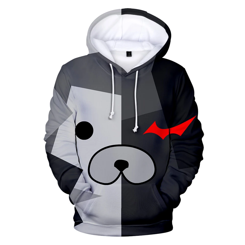 Толстовки Monokuma 3D для мужчин и женщин Высококачественная толстовка из полиэстера