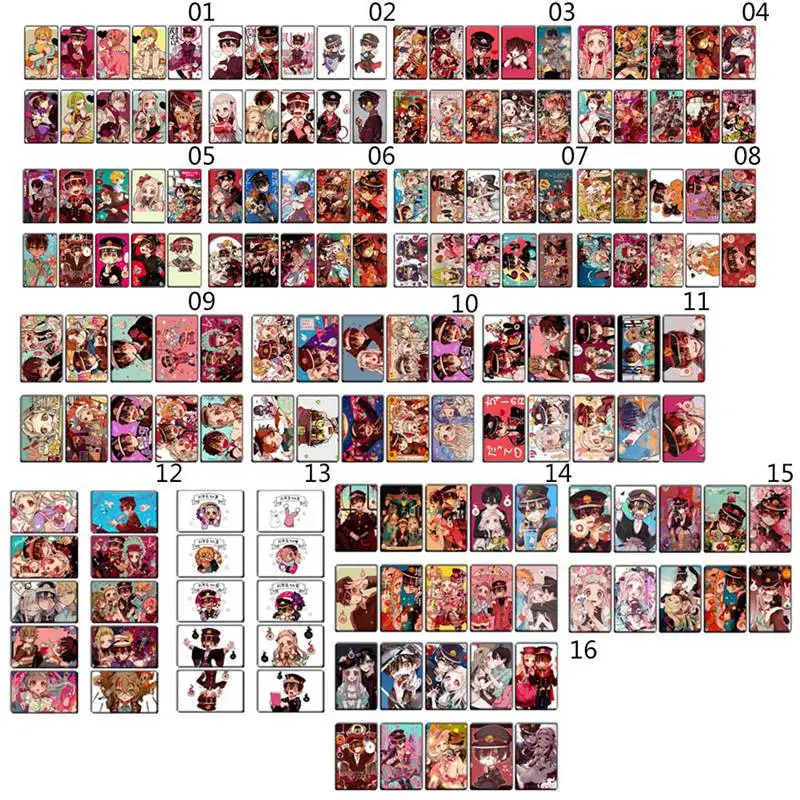 

10 Pcs Toilet-Bound Hanako-kun Anime Card Stickers DIY Bus ID Waterproof Scrub Card Sticker Kids Sticker Toys