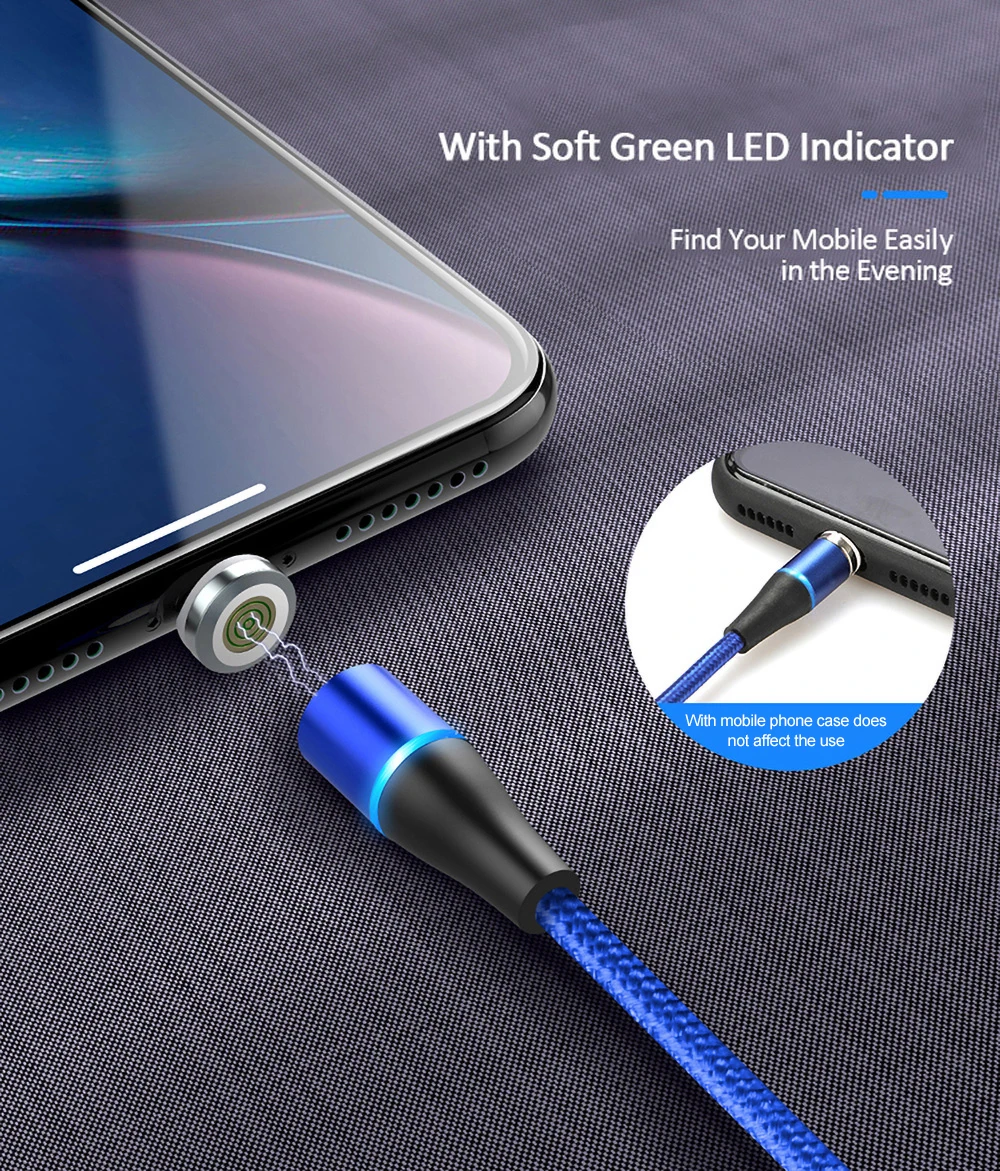 XIN-MUM 3A Быстрая зарядка USB кабель для iPhone 11 Pro Max& USB TypeC 1 м светодиодный магнитный кабель и Micro USB для samsung Xiaomi huawei
