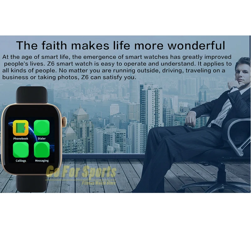 Z6 Smart Watch 2G SIM TF Card Fitness Bluetooth IOS Android Men Women Watches Camera Music Smartwatch PK DZ09 Q18 A1 V8 Z3 GT08