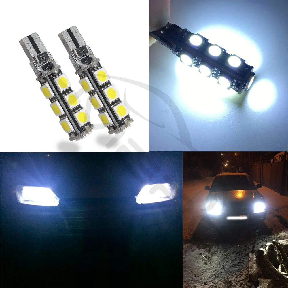 10X Белый Canbus W5W 5050 13Smd Автомобильный свет 194 W5w OBC безошибочные лампы парковочный шаг свет багажник номерной знак задний фонарь DC 12V