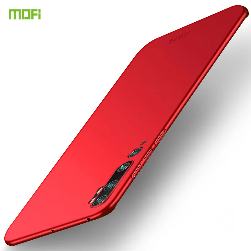 Красный Для Xiaomi Mi Note 10 чехол MOFi жесткий Роскошный защитный чехол для Xiaomi Mi Note 10 чехол для телефона чехол - Цвет: Красный