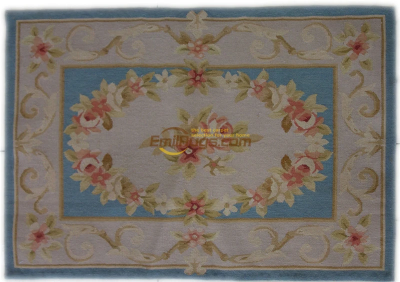 Пастель Aubusson ковер розовый кантри французский стиль крем шерстяной ковер|Ковер| |