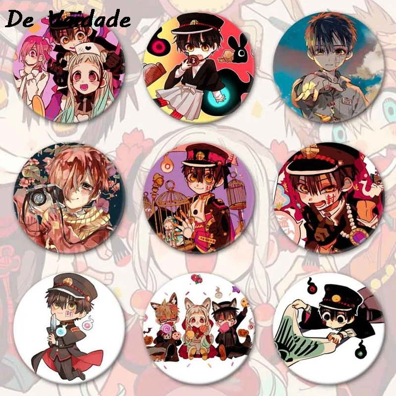 Toilet-Bound Hanako-kun Anime Badges On A Backpack Anime Icons Pins Badge Decoration Brooches Metal Badges For Clothes DIY vampire costume women