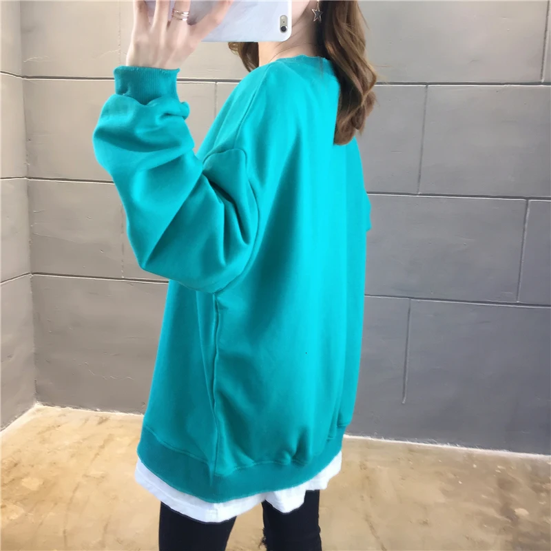 fake two piece sweatshirt 