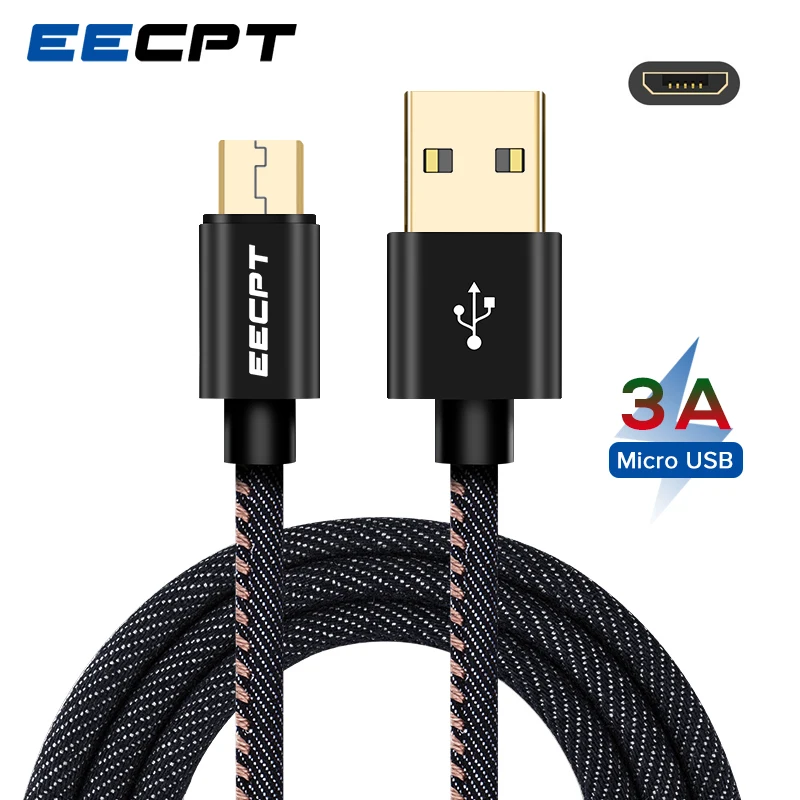 

EECPT 3A Micro USB Cable Data Wire Fast Charging Microusb Phone Charger Adapter Cord for Android Samsung S7 Xiaomi Honor Tablet
