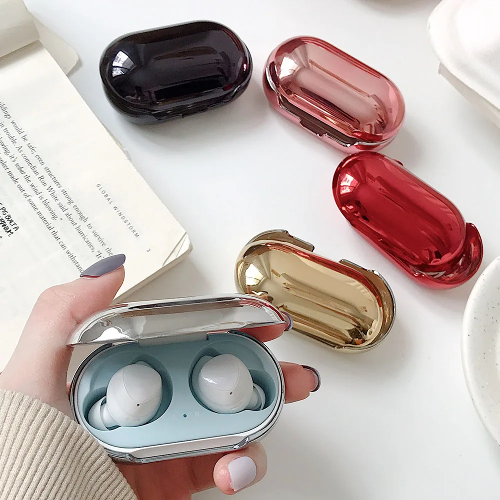 

Electroplated Earphone Case for Samsung Galaxy Buds Plus Buds+ Cases Luxury Hard PC Solid Earphone Protective Cover Box Case