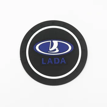 

Fashion Car Coaster Silicone Epoxy Coaster Car Decoration for Lada niva kalina priora granta largus vaz samara Car Styling