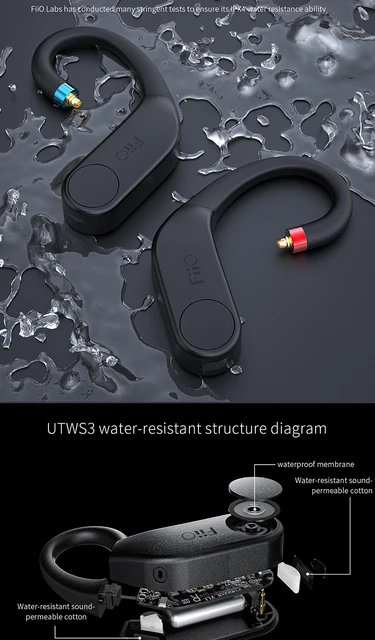 FiiO UTWS3 Bluetooth V5.0 aptX/TWS + Earbuds Hook MMCX/0.78mm