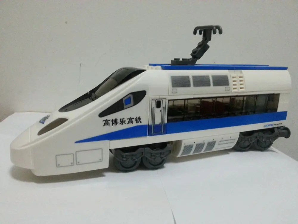 KAZI KY98104 Новинка 415 шт GBL Электрический поезд на батарейках высокоскоростная железная дорога DIY строительный блок Подарочные игрушки для детей