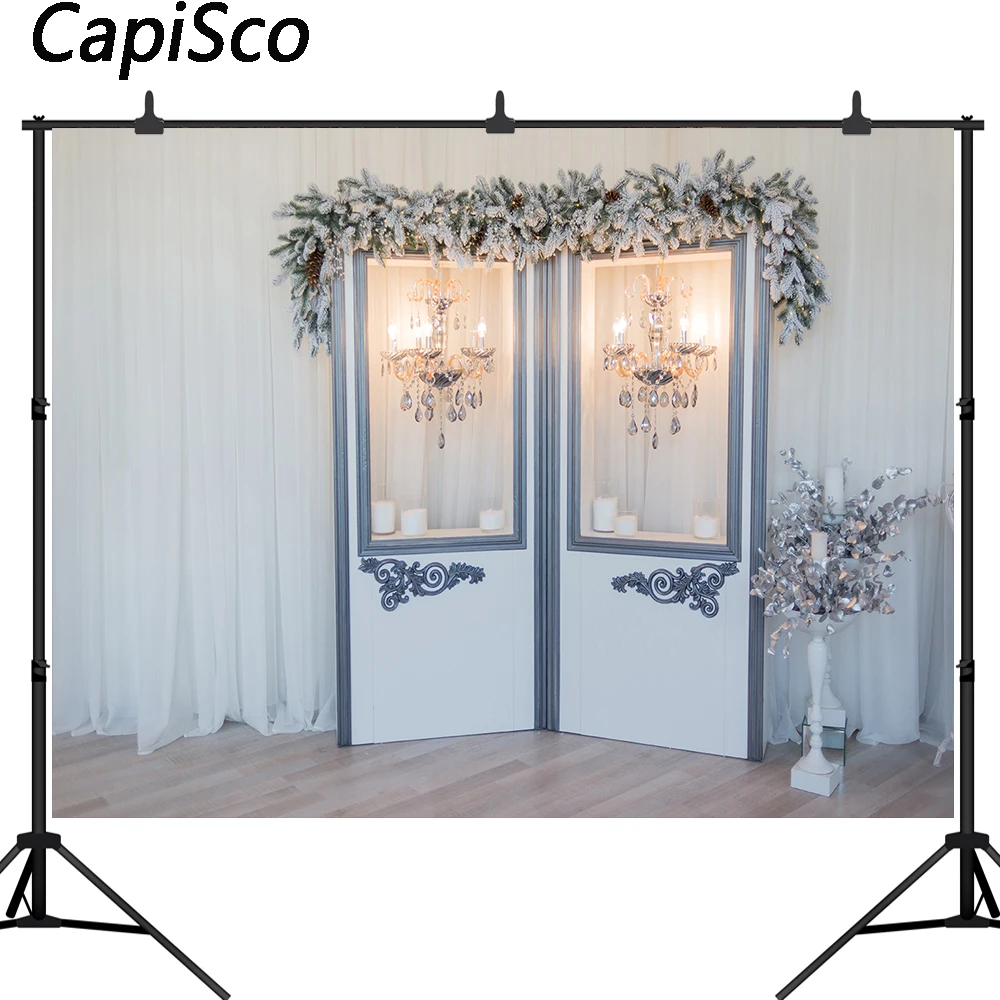 

Capisco Christmas Backdrop for Photography Crystal lamp New Year Eve Party Supplies Xmas Holiday Photo Shoot Props Background