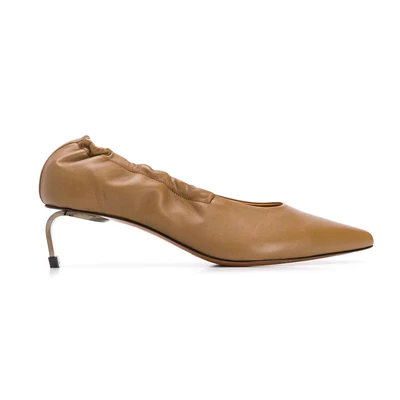 camel 6 cm heel Knsvvli/Новые пикантные туфли на высоком каблуке в необычном стиле; женские плиссированные туфли-лодочки из натуральной кожи с острым носком; Zapatos De Mujer - Цвет: camel 6 cm heel