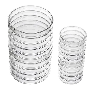 

Plastic Petri Dish Sterile Dishes with Lid, 100 mm and 60 mm, 20 Pcs