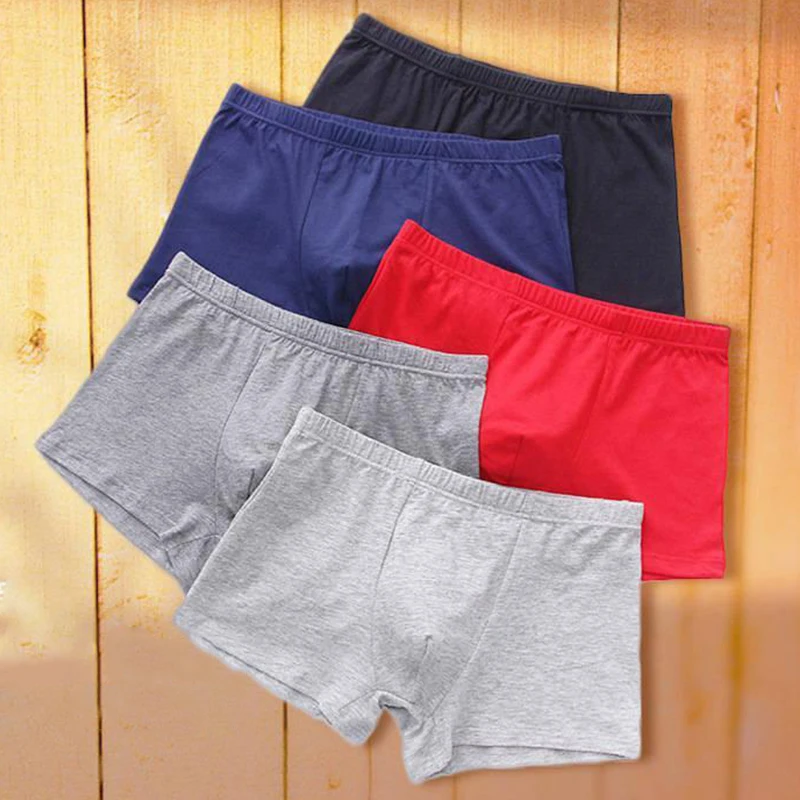 

Men Boxers Men's Underwear 3A Antibacterial Underpants Men Boxer Shorts Breathable Elastic Male Loose Panties Plus Size XL-7XL