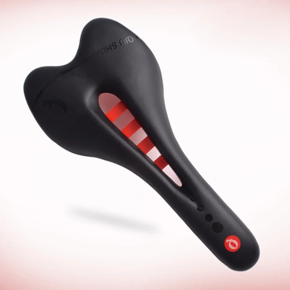 Red Велосипедное седло для шоссейного велосипеда MTB Маутейн Широкая мягкая подушка комфортная Подушка велосипедная подкладка для велосипедного седла детали седла - Цвет: Red