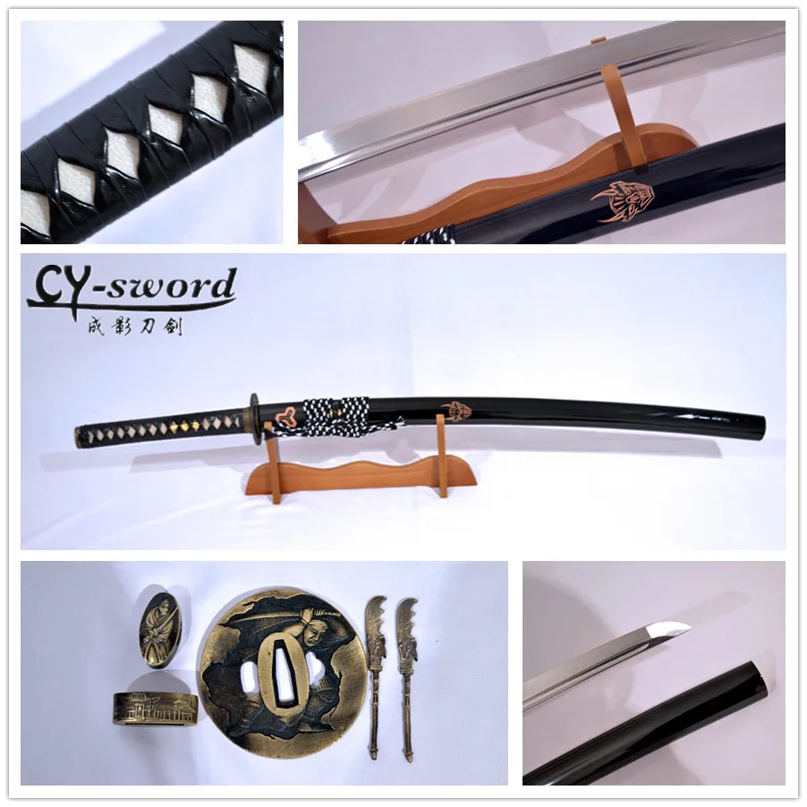 Carving saya Hand Forged Quenched 1060 Steel Full Tang Blade Japanese Katana Samurai Battle Ready Sword sharpened