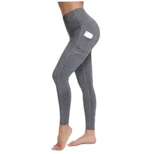 Модные летние женские брендовые новые спортивные Леггинсы с высокой талией, для фитнеса Утягивающие легинсы с карманом повседневные брюки больших размеров