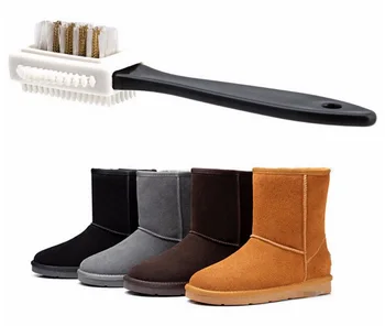 

1Pc 3 Side Cleaning Brush Suede Shoe Brush New Black For Suede Nubuck Boot Shoes S Shape Shoes Cleaner Rubber Eraser Brush