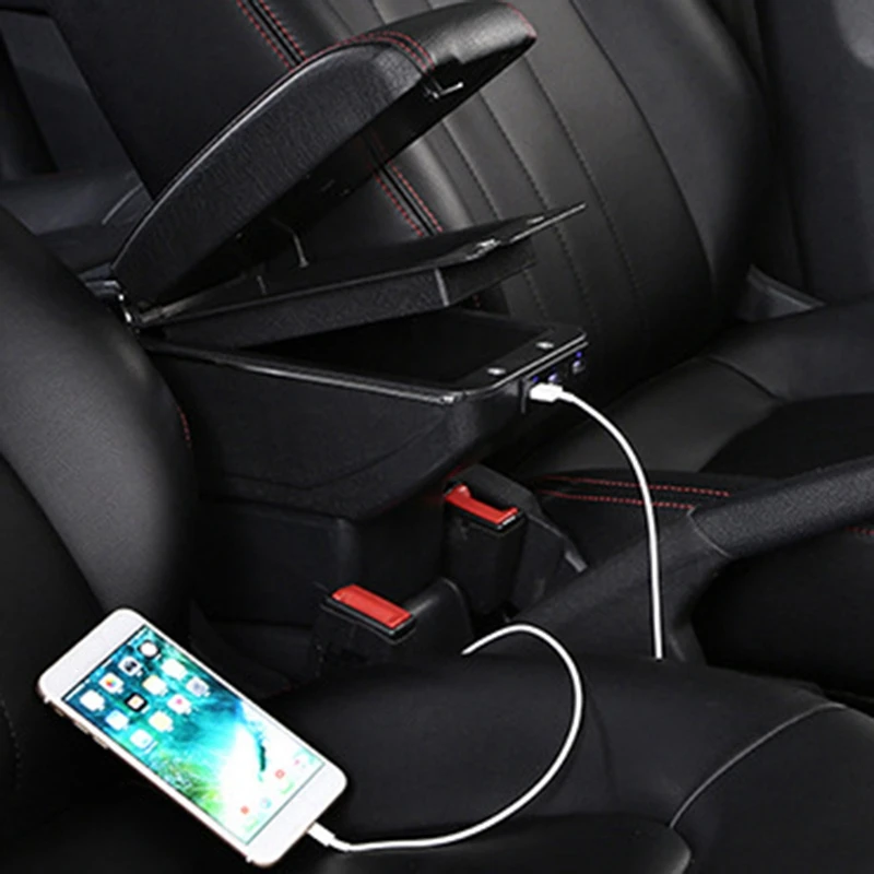

For Renault Duster Armrest Box Central Store Content Box Cup Holder Ashtray Interior Car-Styling Decoration Accessories