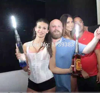 

Colorful LED light Flash Cold Fireworks Sticks Glowing Strobe Fade Smooth Stick Champagne Wine Stoppers Bars Supplier