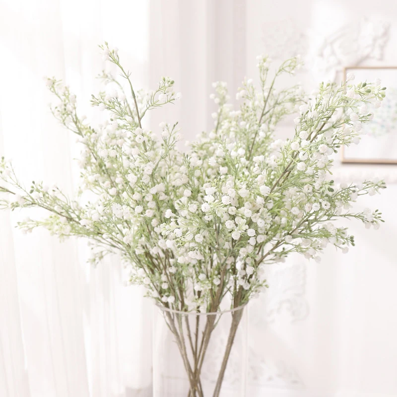 

10PCS/LOT Artificial Flower Gypsophila Home Decoration Flowers for Crafts Wedding Home Hotel Office Decoration Party Supplies