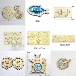 Baby Busy Board Accessories Wood DIY Toy Montessori Material Early Education Activity Toddler Toys For Children Basic Skills