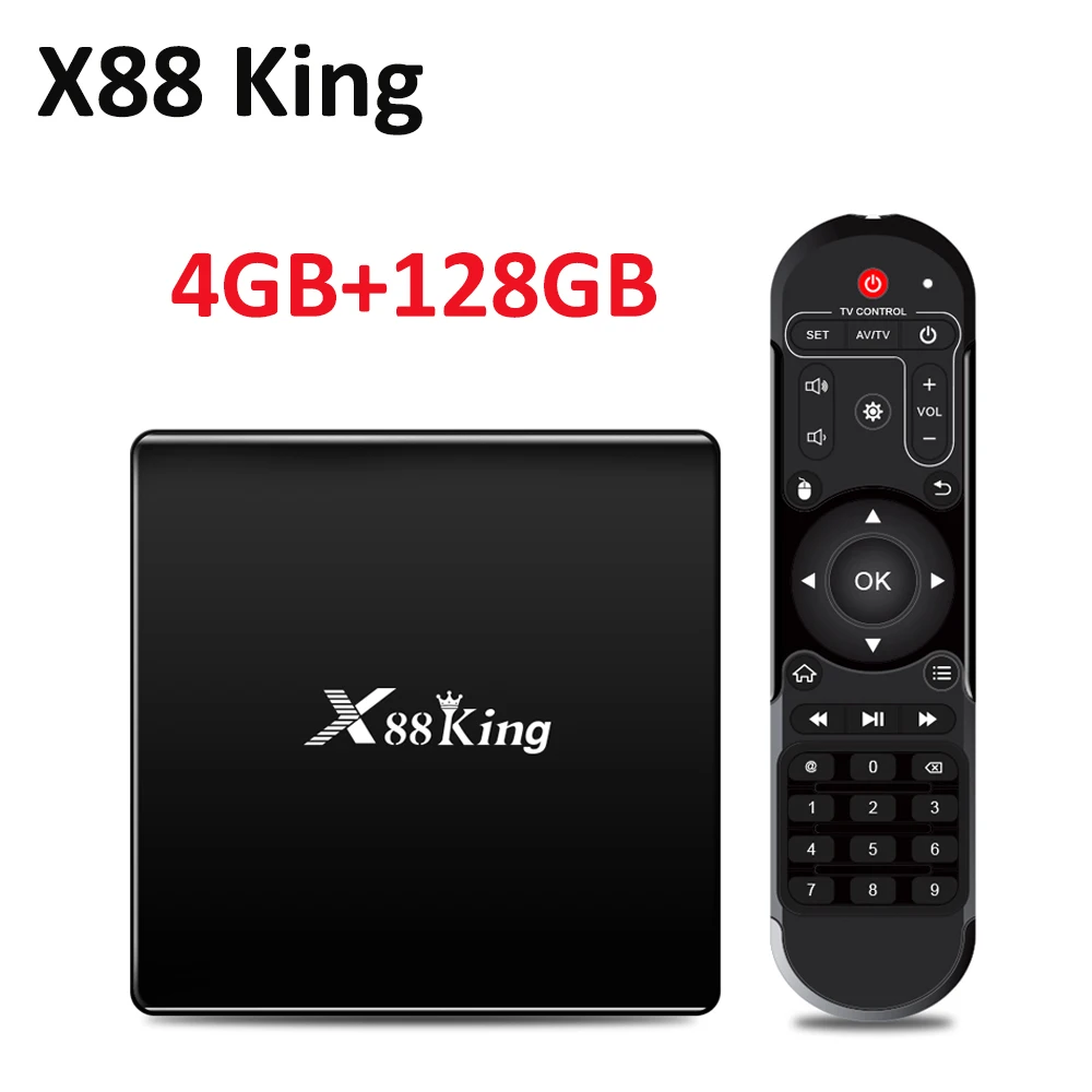 X88 King Android Tv Box 4GBDDR4 128GB LAN1000M RJ45 2,4G/5G двухдиапазонный Wifi AmlogicS922X Четырехъядерный 4K HD 1080P H.265 телеприставка - Цвет: 4GB 128GB