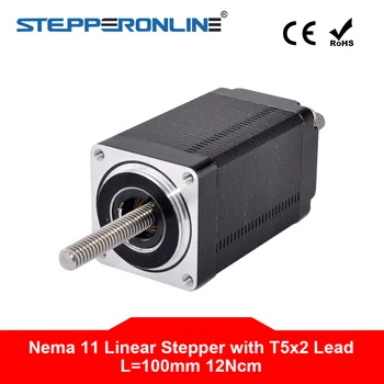

100mm Length Nema 11 Non-captive Linear Stepper Motor Actuator 0.67A 4-lead for 3D Printer/ CNC Robotic