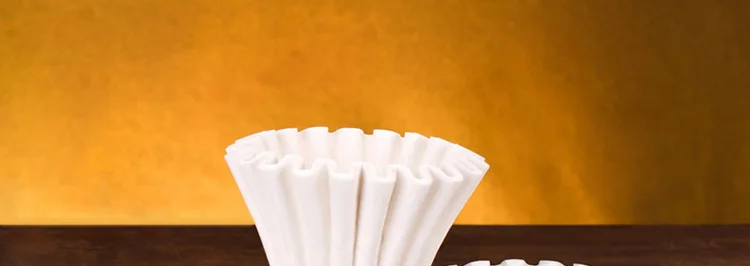 Empire DG-4 Hand Punch Coffee Filter Paper-Cake Wavy Style Filter Paper Circle Filter Cup Hourglass Filter Paper 50 PCs