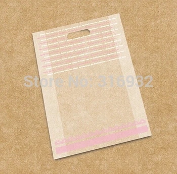 

E1 Wholesale Letter Style 40*30cm Packaging Gift Carrier Pouches For for biscuits snack baking package 95pcs/lot