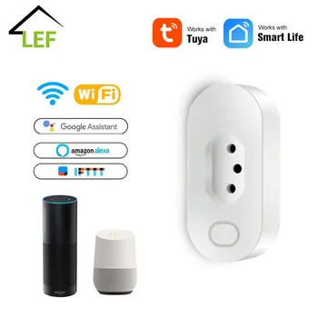 

Brazil 16A WiFi Smart Plug Smart Socket with Power Monitoring Smart Life APP Control Voice Control via Alexa Google Home