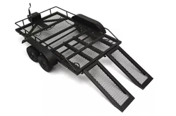 

Bouble Axis Heavy Duty Metal Trailer for 1/10 Rc Rock Crawler Truck Traxxa Trx4 Axial Scx10 90046 90047 Cc01 D90 D110 TRX-4 Part