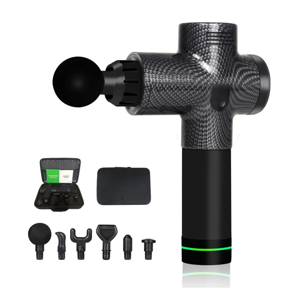 

New LCD Display Muscle Massage Gun Body Deep Muscle Massager Fascia Gun Fitness Equipment Noise Reduction Design for Male Female