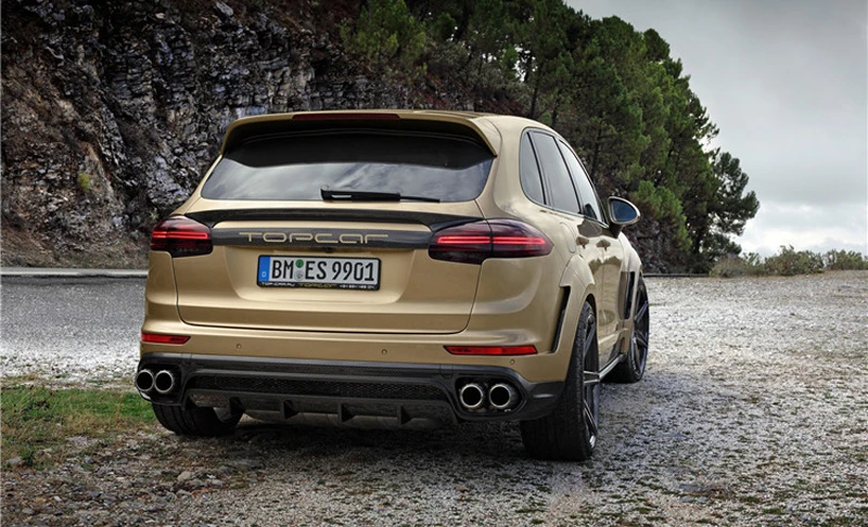 Задний Средний спойлер из углеродного волокна для Porsche Cayenne 958 Turbo S Sport 4 двери- багажник спойлер