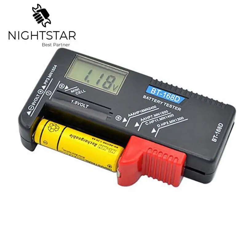 Портативный цифровой тестер батареи черный измеритель мощности функций|battery