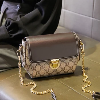 

2020Printed Mini Retro Messenger Bags Luxury Brand Women Crossbody Bags Lady Wallet French style Old flower series Shoulder Bag