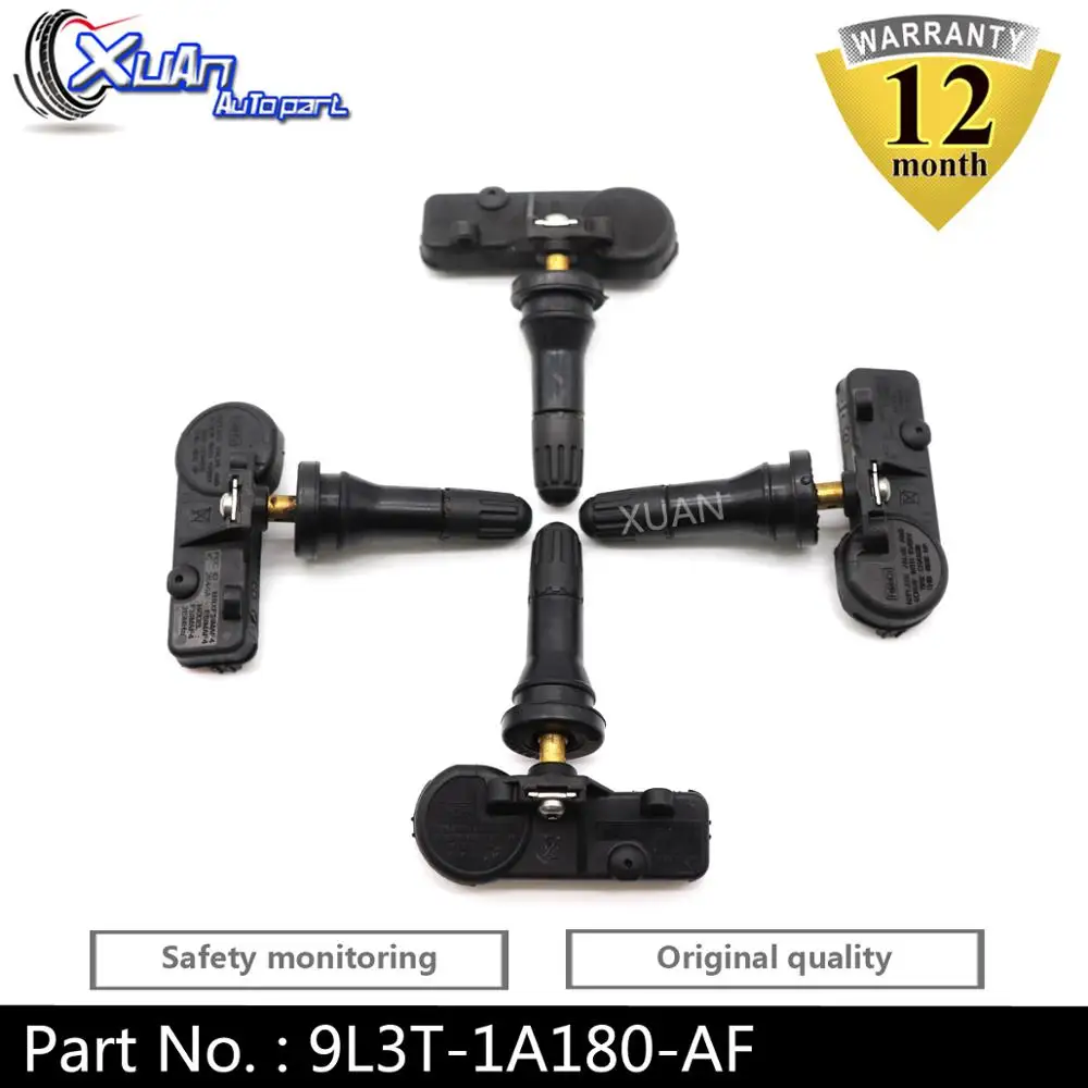 Xuan 4pcs Tire Pressure Monitor Sensor Tpms 9l3t1a180af For Ford Edge