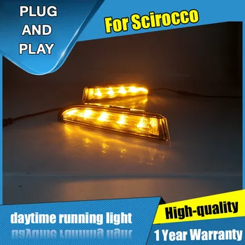 

2Pcs Car styling Ultra Bright LED Daytime Running lights for Scirocco 2010-2014 Waterproof Auto Car DRL LED Fog light