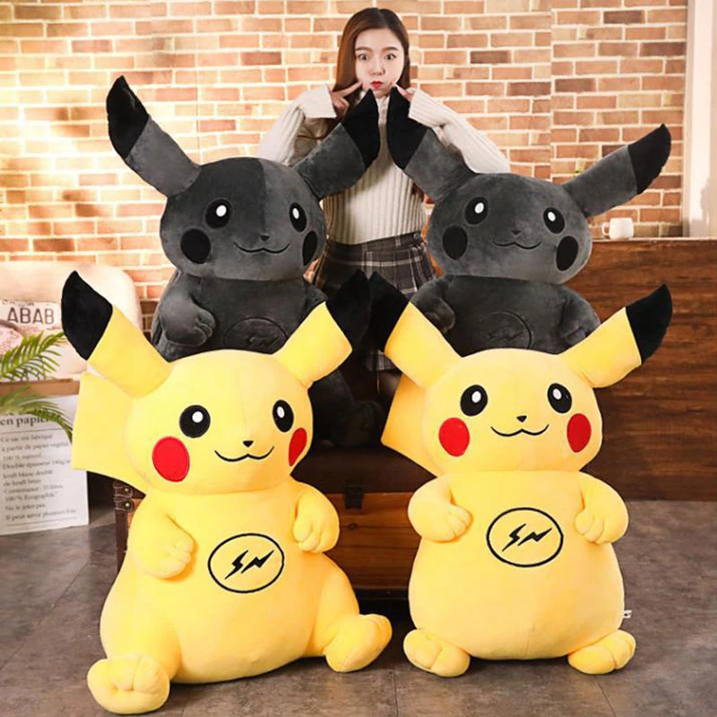 ダークピカチュウぬいぐるみソフト雷ピカチュウ人形日本映画アニメ子供のためのぬいぐるみキッズベビークリスマス誕生日プレゼント Aliexpress