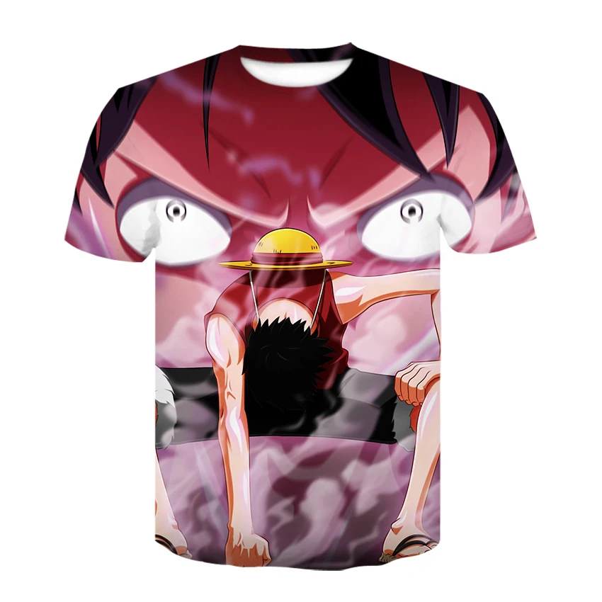New summer One Piece T Shirt Men Monkey D Luffy Shirts Short Sleeve Anime oversized t shirt 3D print cosplay mens clothing | Мужская