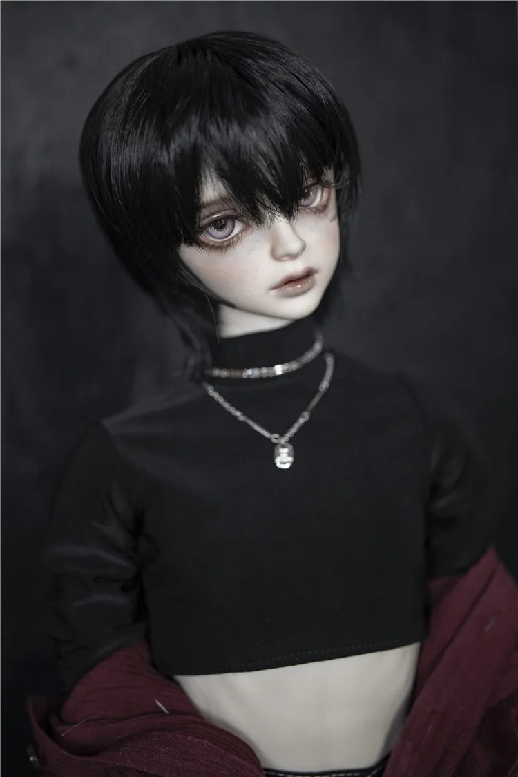 BJD кукла парик мужской 1/3 1/4 1/6 MSD DD Размер гигантская кукла черная высокая температура шелк Молодежный красивый ветер короткие волосы