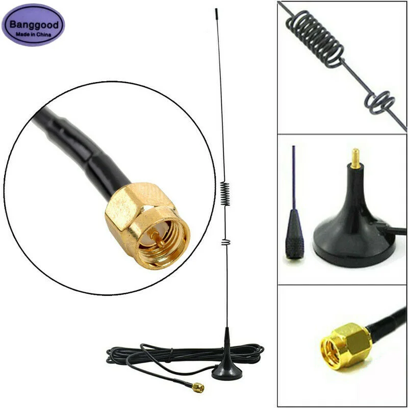 

Nagoya UT-106 UHF VHF Dual Band Magnetic SMA-Male Car Antenna For Baofeng UV3R TYT TH-UV3R YAESU UV-3R 5R 6R 7R Walkie Talkie