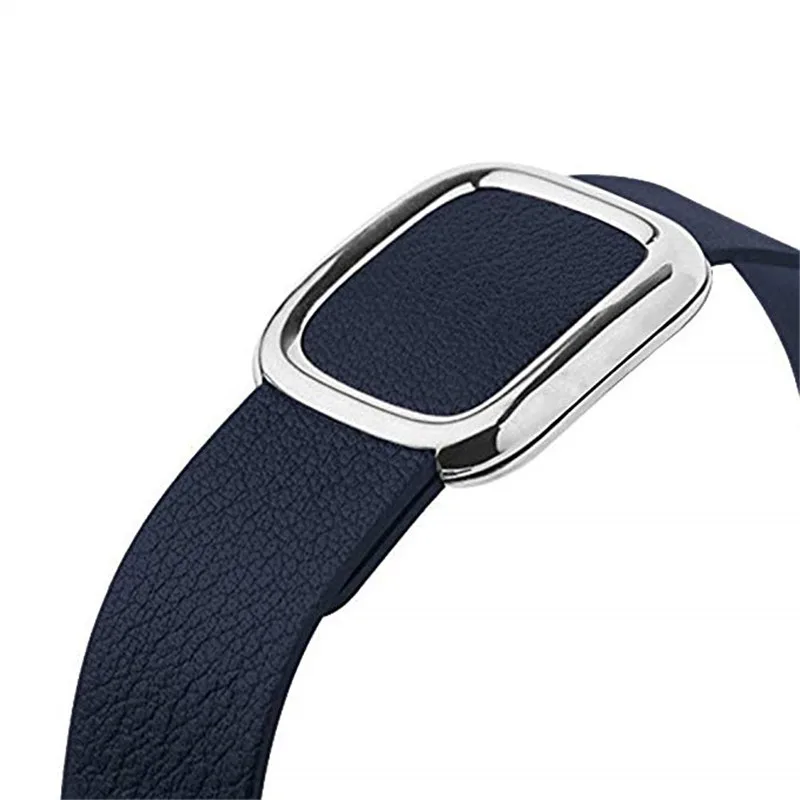 Кожаный спортивный браслет для apple watch 44 мм 40 мм 42 мм 38 мм современный ремешок с пряжкой для iwatch серии 5 4 3 2 1 Аксессуары