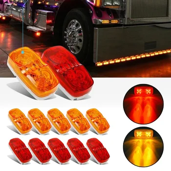 

5 Red+5 Amber Side Marker Lights Side Marker Lights Truck Running Lamp