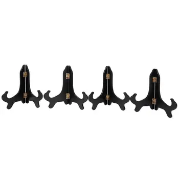

Display Stand Plate Holder Easels ,Plate Clock Medal Crafts Bracket Decorative(5 Inch, Black)