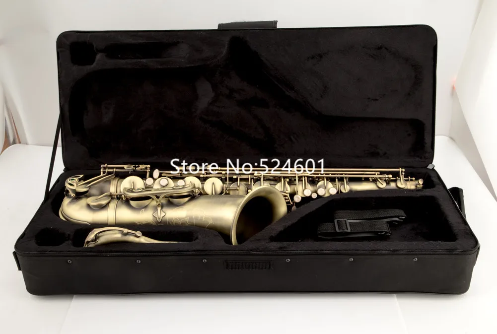 Tenor Saxophone Bb Tune Antique Copper Shell Decoration Professional Musical Instrument With Case Accessories