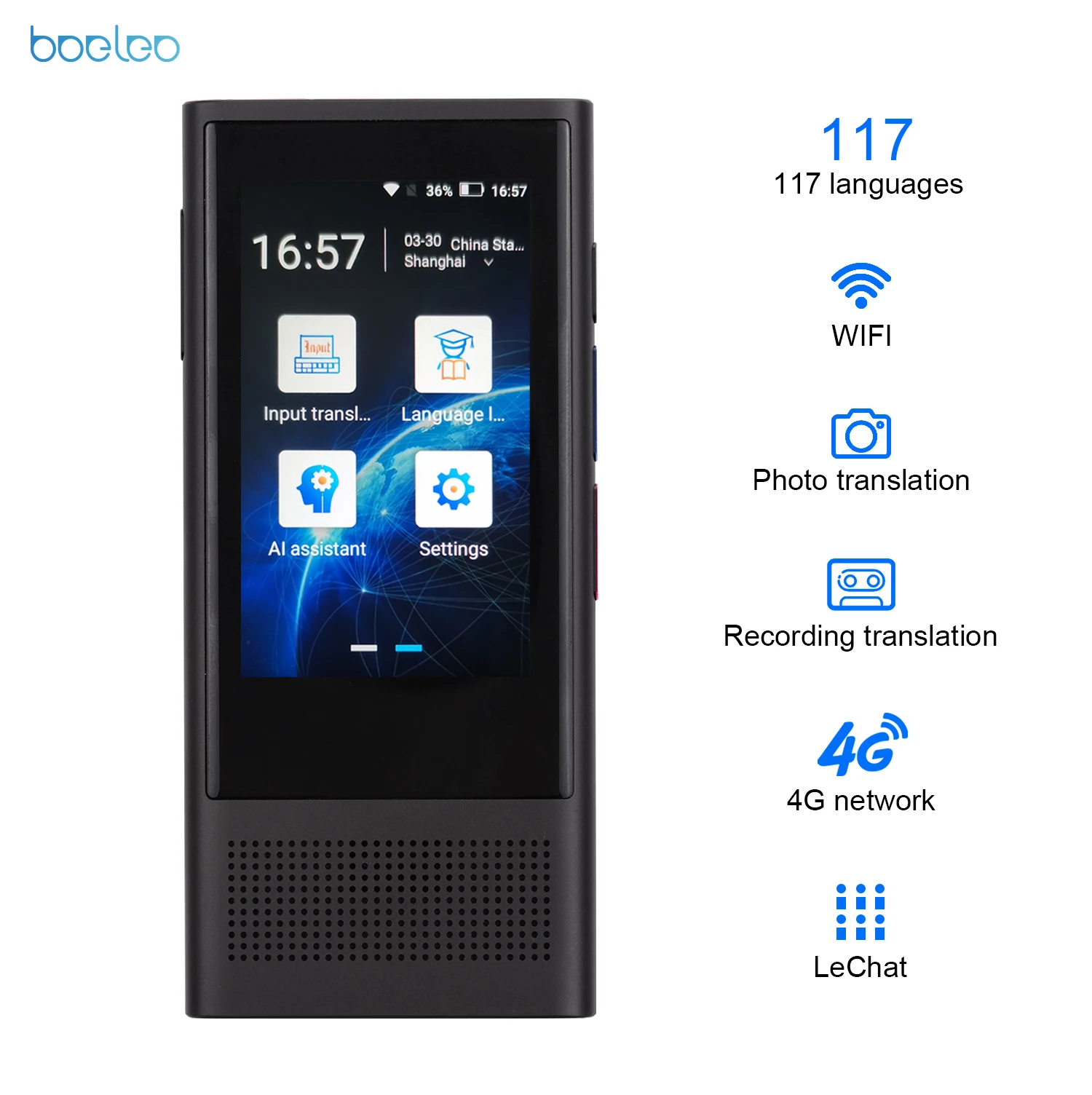 Портативный AI Translator 3 1 дюймов сенсорный экран 4G/WiFi/точка доступа/офлайн 117 языков