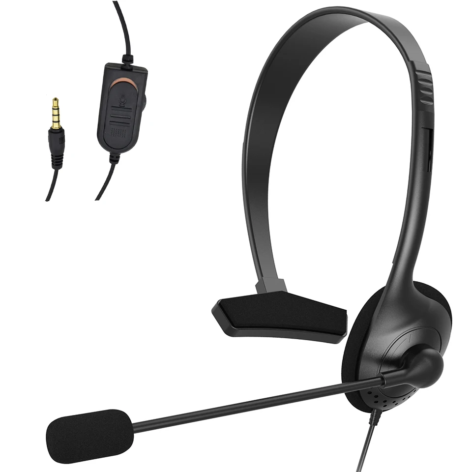 Call Center Wired Headset With Microphone Telephone Operator Headphone Noise Canceling for PC Computer Laptop Mobile Phones wired headphones