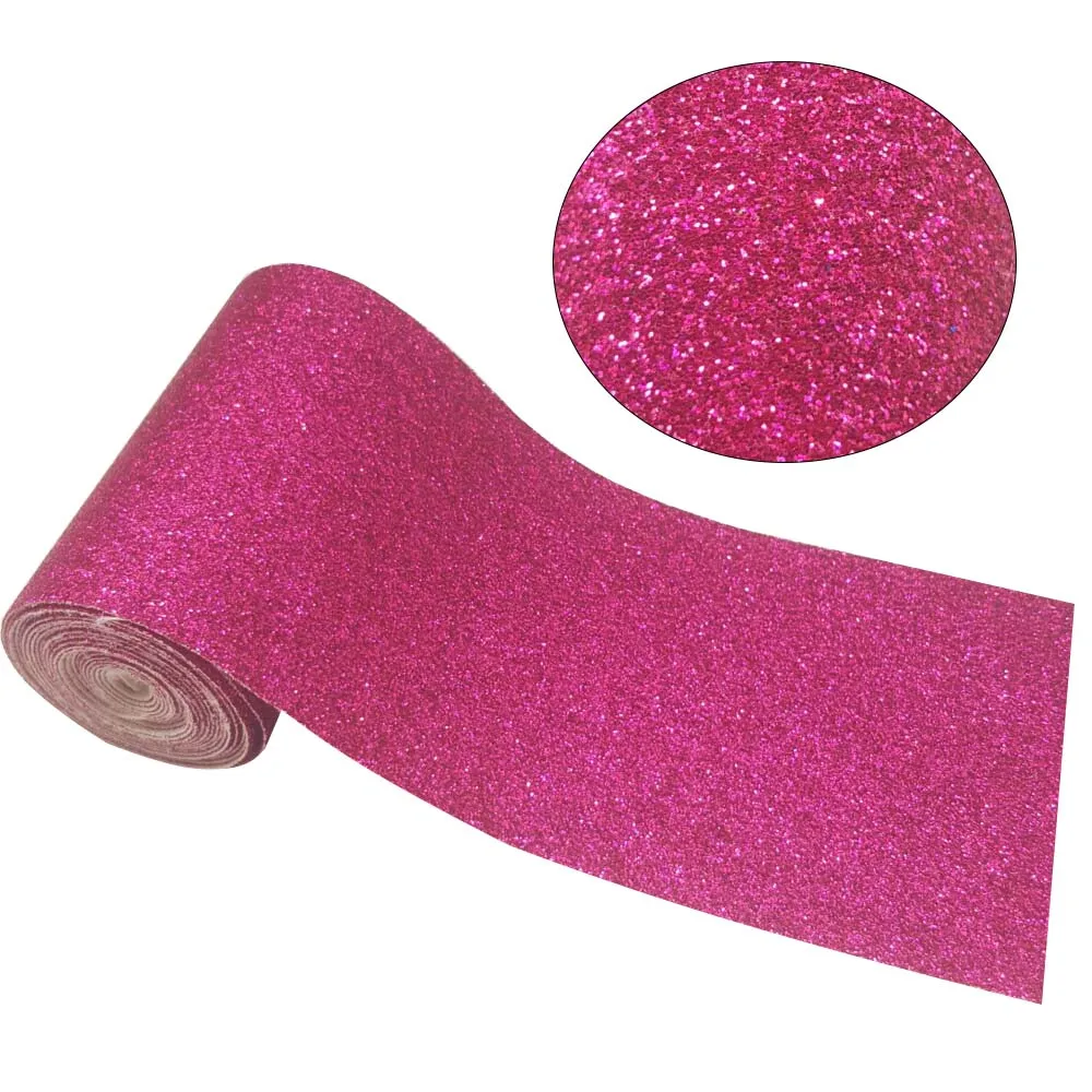 Qibumy 75 мм Блестящая лента для рукоделия, блестящая золотая лента для рукоделия, Рождественский бант, подарочная упаковка, аксессуары, подарочная лента ручной работы 2y - Цвет: rose pink