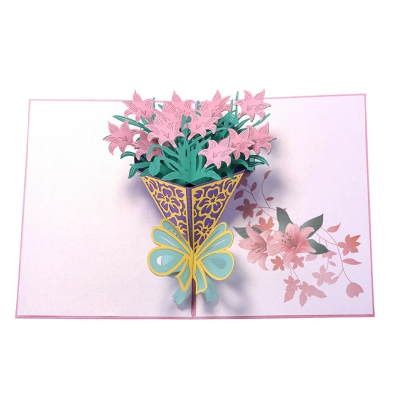  Narcissus Greeting Cards Handmade Birthday Wedding Invitation 3D Pop Up Card New D08D - 4.00036E+12